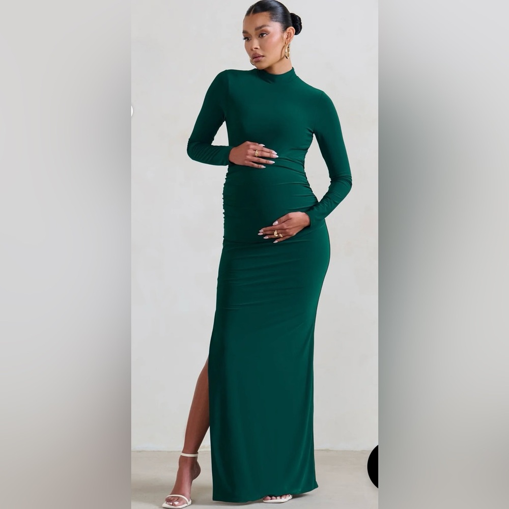 BEAUTIFUL GREEN MATERNITY DRESS